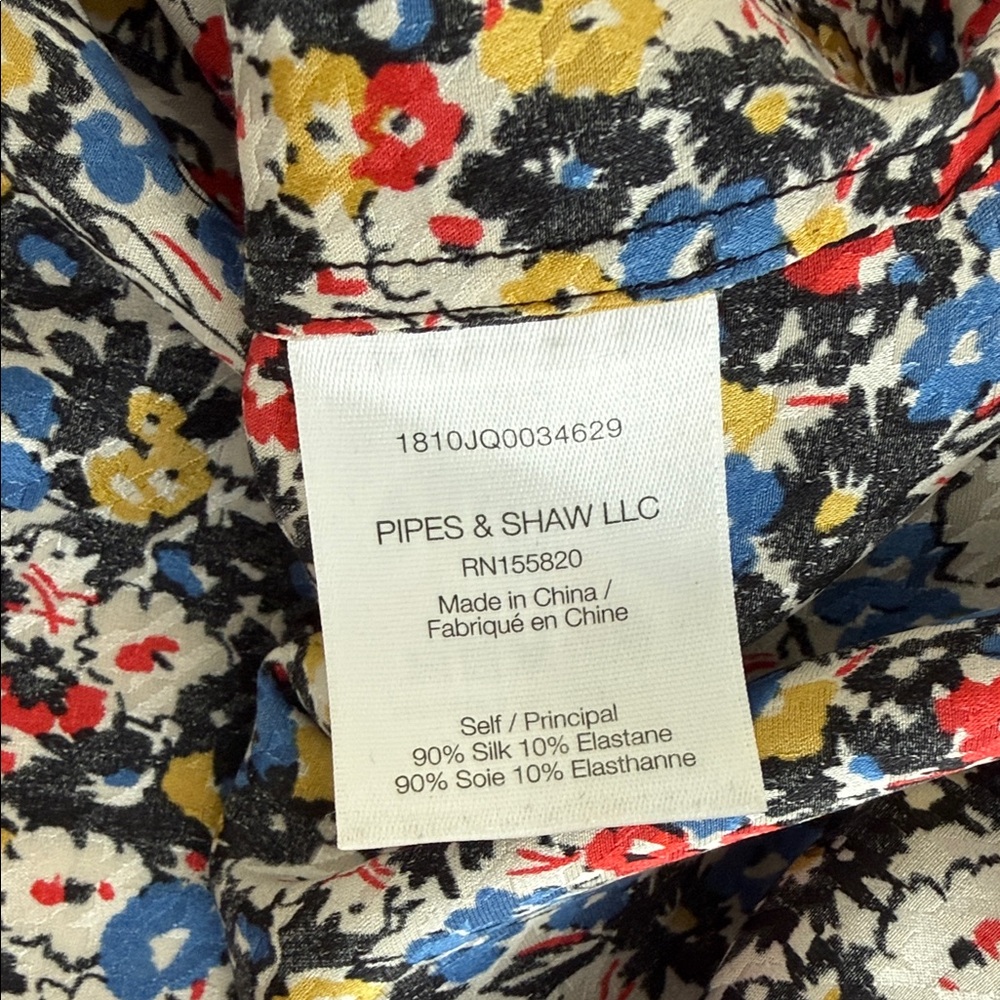 Veronica Beard women’s Black and Floral Blouse Sz 6 - Picture 7 of 8